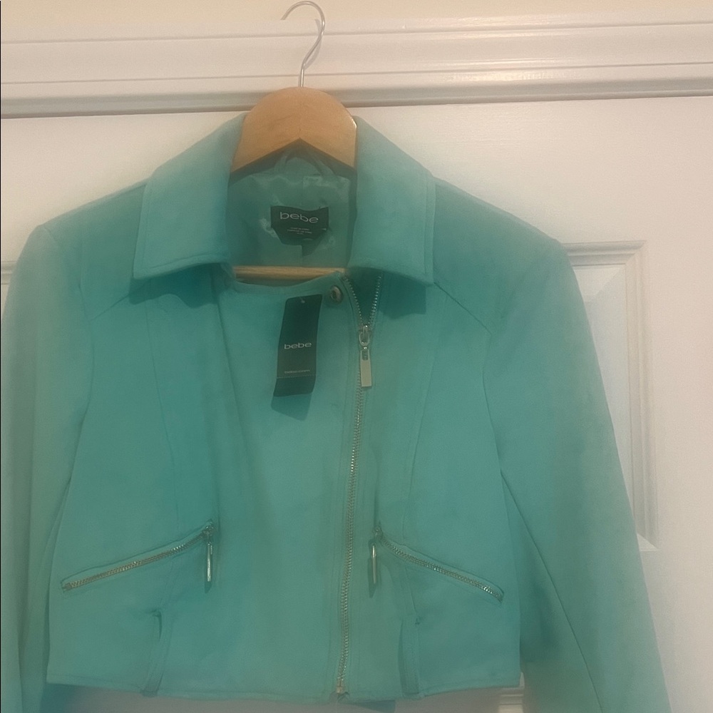 bebe Women's Mint Leather Jacket